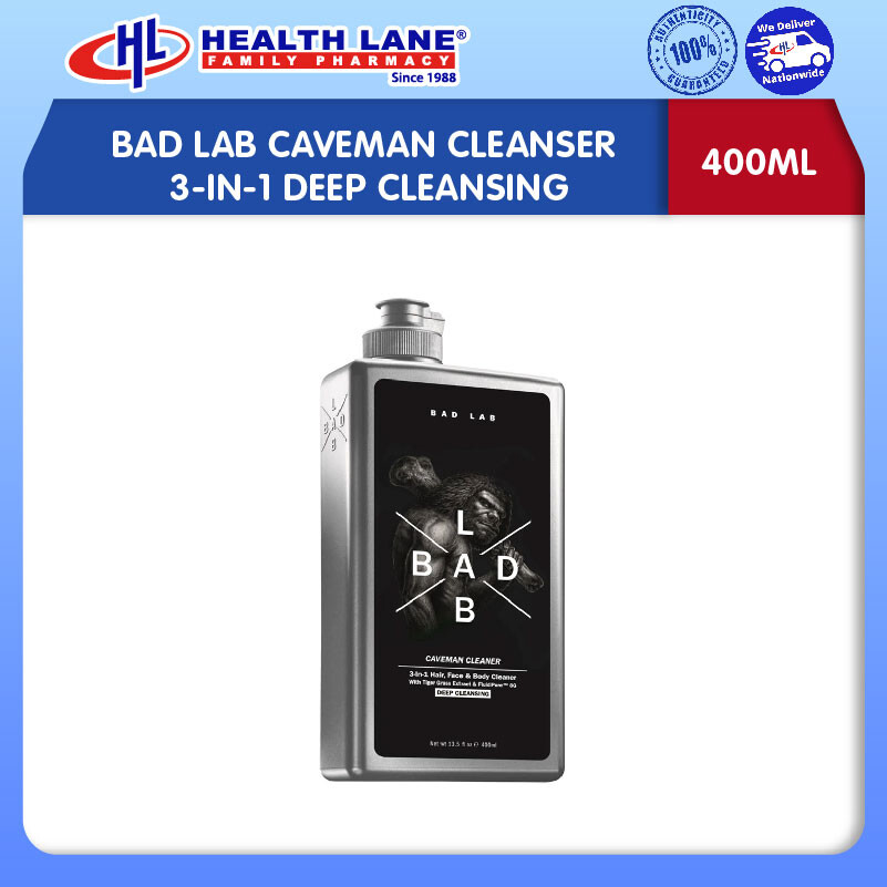 BAD LAB CAVEMAN PENCUCI 3-IN-1 DEEP CLEANSING (400ML)
